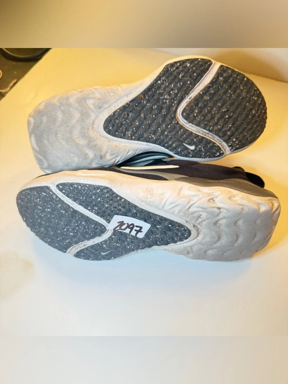 Nike Black and White Athletic Sneakers with Quick-Lace